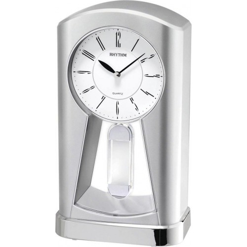 Rhythm Mantel Table Clock 4Rp794Wr19 - Silver